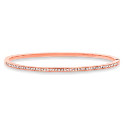 Manfredi Jewels Jewelry - 14K ROSE GOLD DIAMOND BANGLE