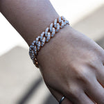 Manfredi Jewels - 18K Rose Gold Curb Bracelet with Diamonds