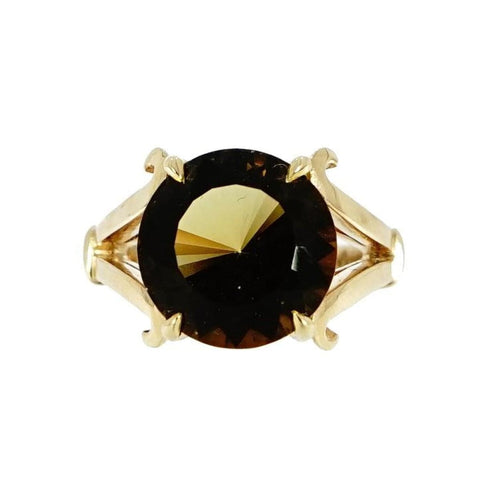 Manfredi Jewels Jewelry - 18K Rose Gold Round Citrine Ring