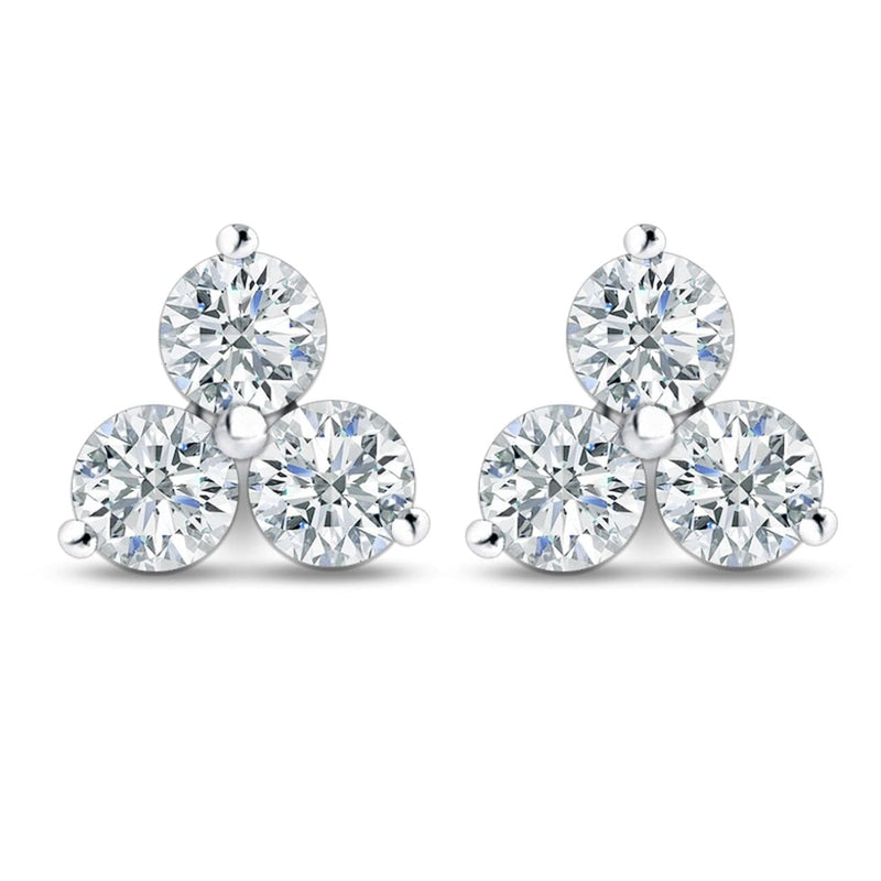 Manfredi Jewels Jewelry - 2.01ct Diamond Cluster Stud Earrings