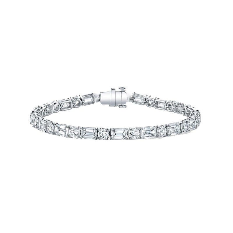 Manfredi Jewels Jewelry - 5.60CTW ROUND AND EMERALD DIAMOND TENNIS BRACELET
