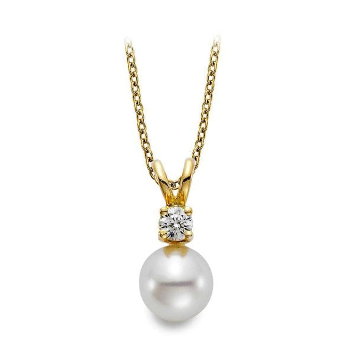 Manfredi Jewels - Akoya Cultured Pearl & Diamond Pendant | Manfredi Jewels