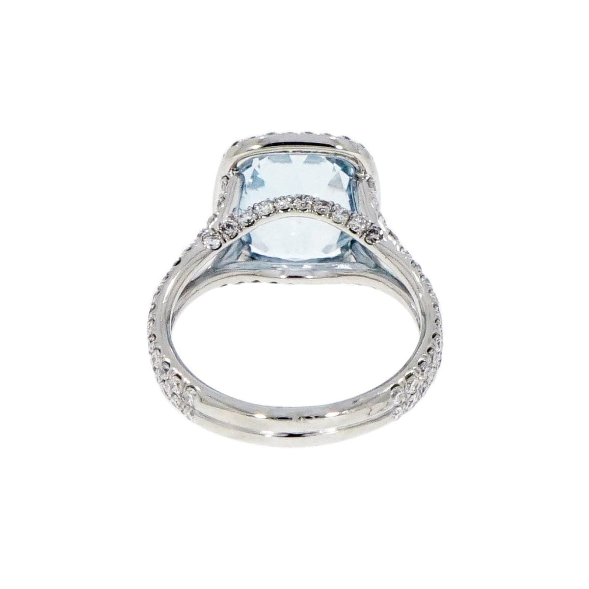 Manfredi Jewels Jewelry - Aquamarine and Diamond Platinum Cocktail Ring | Manfredi Jewels