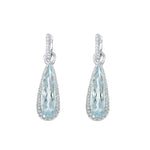 Manfredi Jewels Jewelry - Aquamarine & Diamond Drop Earrings
