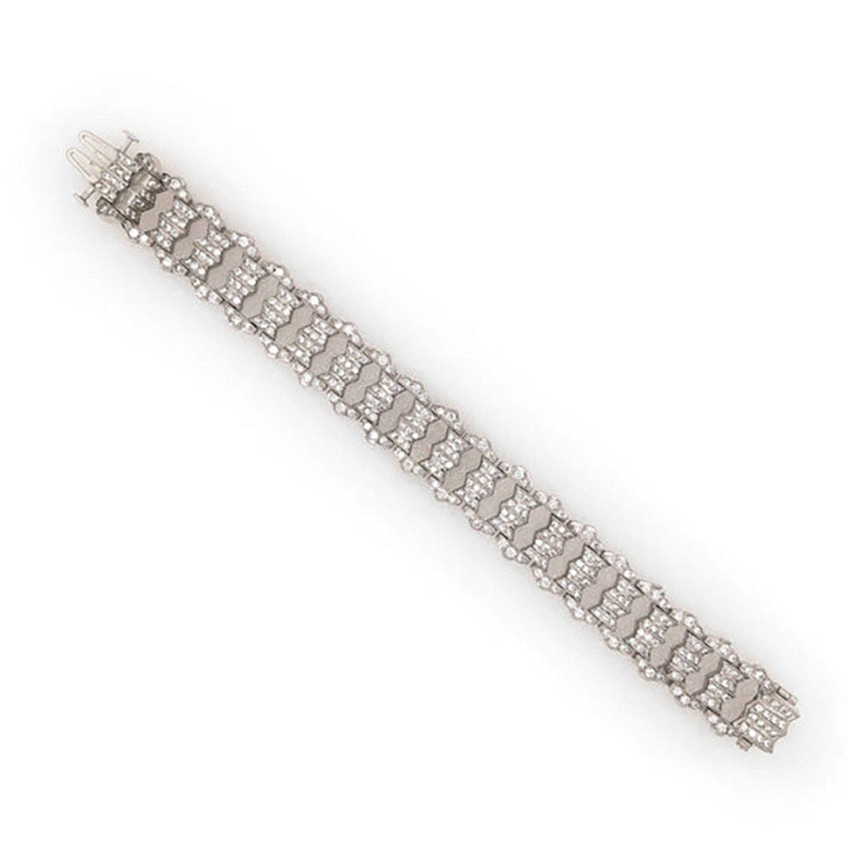 Manfredi Jewels Jewelry - ART DECO ROUND NATURAL DIAMONDS 12.38 CARAT PLATINUM BRACELET | Manfredi Jewels