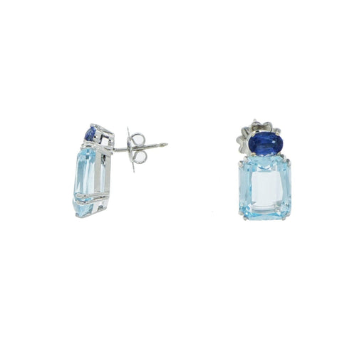 Blue Topaz & Kyanite Earrings