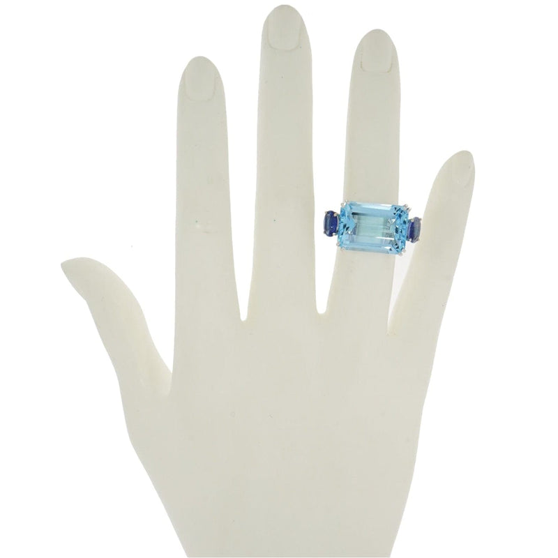 Manfredi Jewels Jewelry - Blue Topaz & Kyanite White Gold Ring