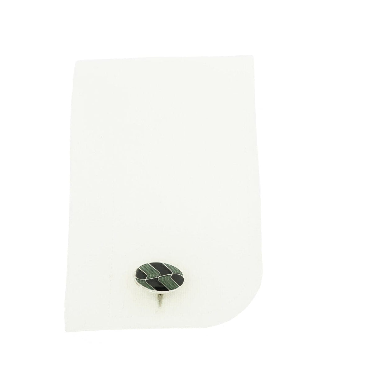Manfredi Jewels Accessories - Brixton & Gill Green Or Black Enameled Oval Cufflinks | Manfredi Jewels