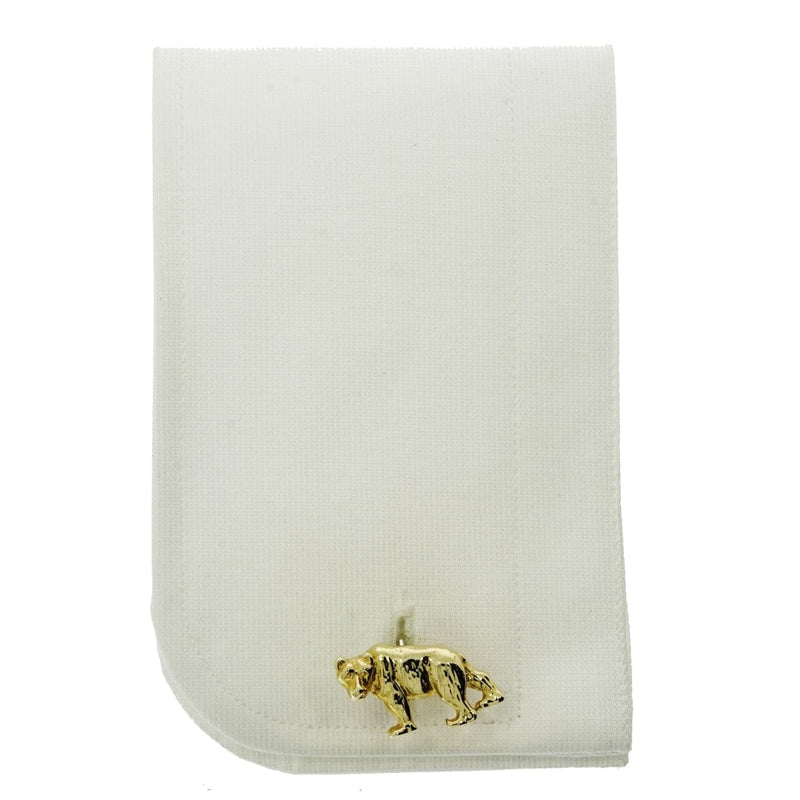 Manfredi Jewels Accessories - Bull and Bear Yellow Gold Cufflinks | Manfredi Jewels