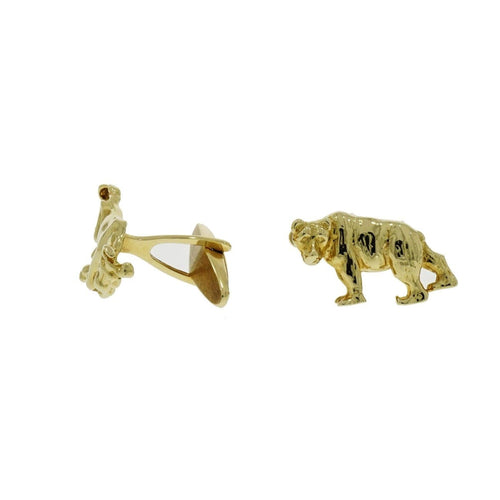 Manfredi Jewels Accessories - Bull and Bear Yellow Gold Cufflinks