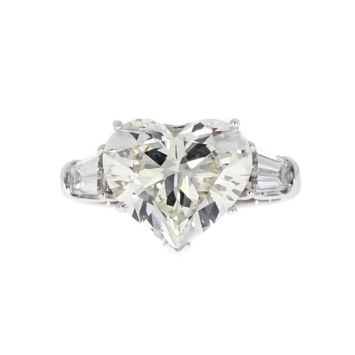 Manfredi Jewels Engagement - Certified 5.02 ct. Heart Shaped Diamond Platinum Ring