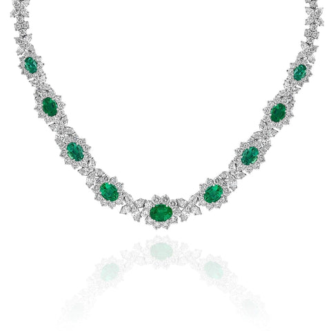 Diamond and Emerald Necklace