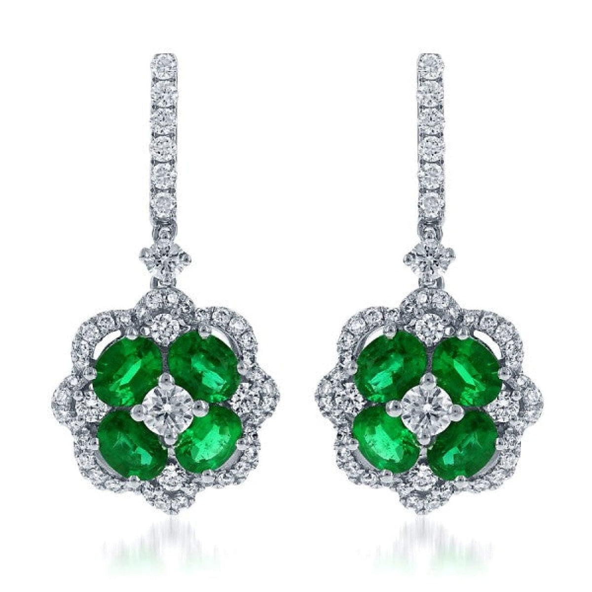 Manfredi Jewels Jewelry - Emerald and Diamond Earrings | Manfredi Jewels