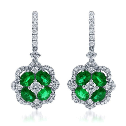 Manfredi Jewels Jewelry - Emerald and Diamond Earrings