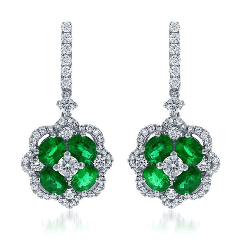 Manfredi Jewels Jewelry - Emerald and Diamond Earrings