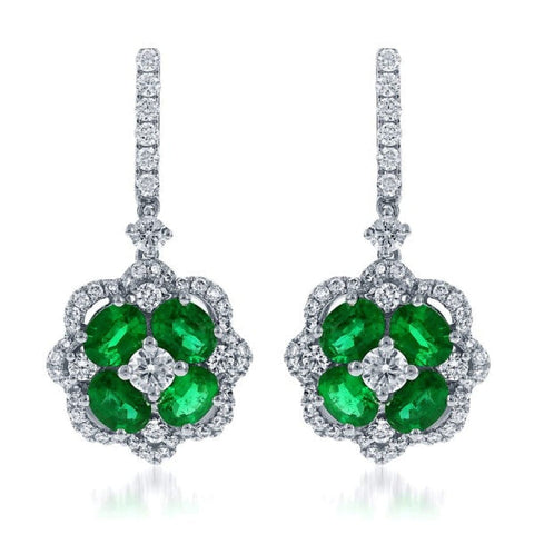 Emerald and Diamond Earrings