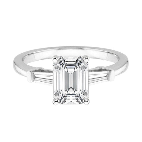 Emerald cut Diamond Engagement Ring