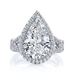 Manfredi Jewels Engagement - GIA 3.21 ct. Pear shaped Diamond Platinum Ring