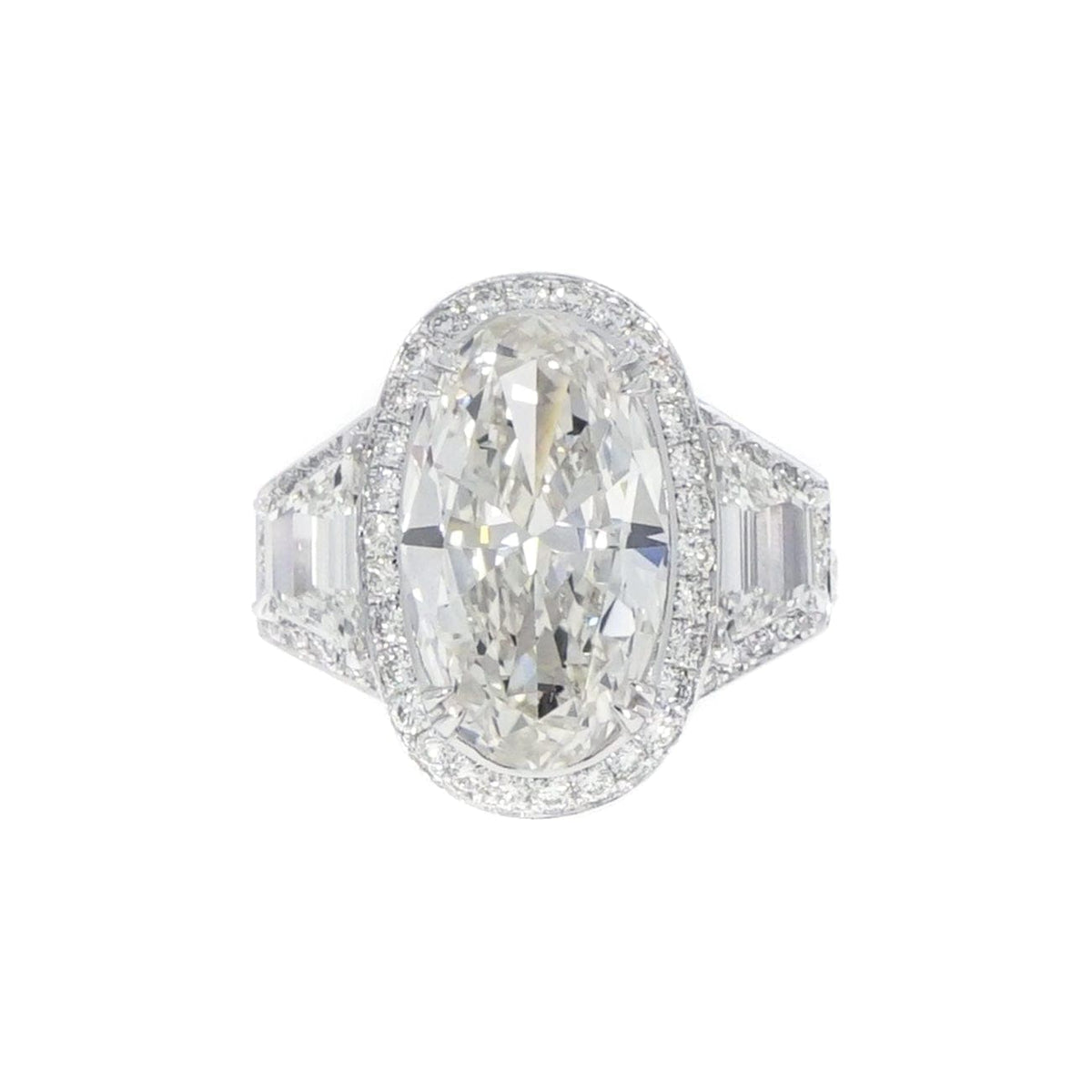 Manfredi Jewels Engagement - GIA Certified 4.34 ct. Oval Diamond Platinum Engagement Ring | Manfredi Jewels
