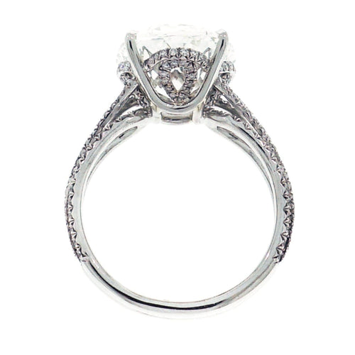 Manfredi Jewels Engagement - GIA Certified 8.76 ct. Oval Kwiat Diamond Platinum Ring