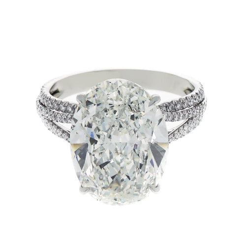 Manfredi Jewels Engagement - GIA Certified 8.76 ct. Oval Kwiat Diamond Platinum Ring