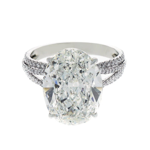 GIA Certified 8.76 ct. Oval Kwiat Diamond Platinum Engagement Ring
