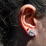 Manfredi Jewels - Graff Platinum Emerald Cut Diamond Studs
