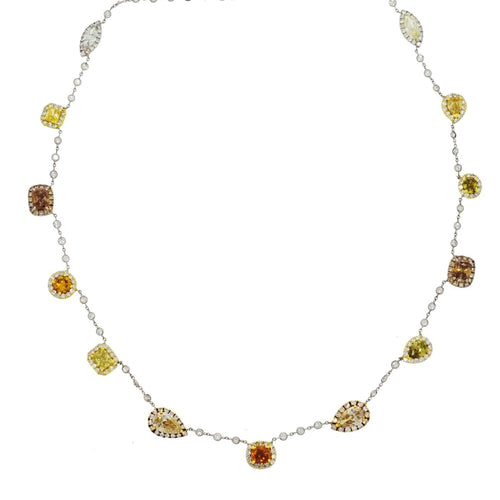 Manfredi Jewels Jewelry - Multi - Color Gem Yellow Diamond Necklace