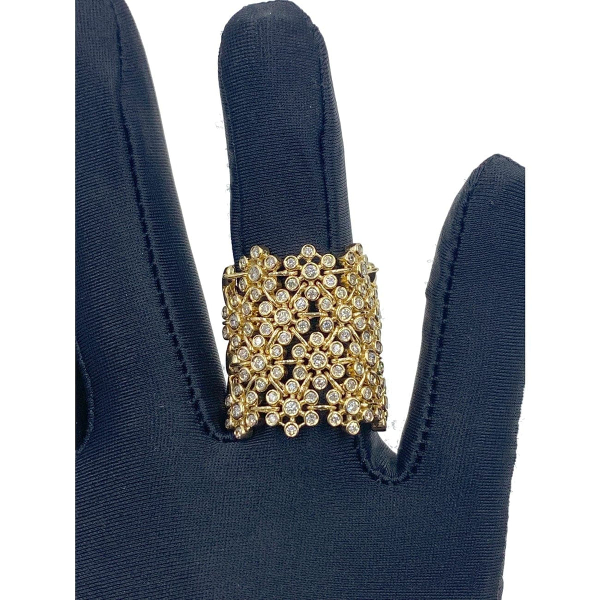 Manfredi Jewels Jewelry - Multi Row Moving Flower Diamond Ring | Manfredi Jewels