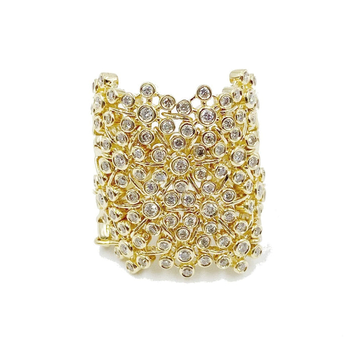 Manfredi Jewels Jewelry - Multi Row Moving Flower Diamond Ring | Manfredi Jewels