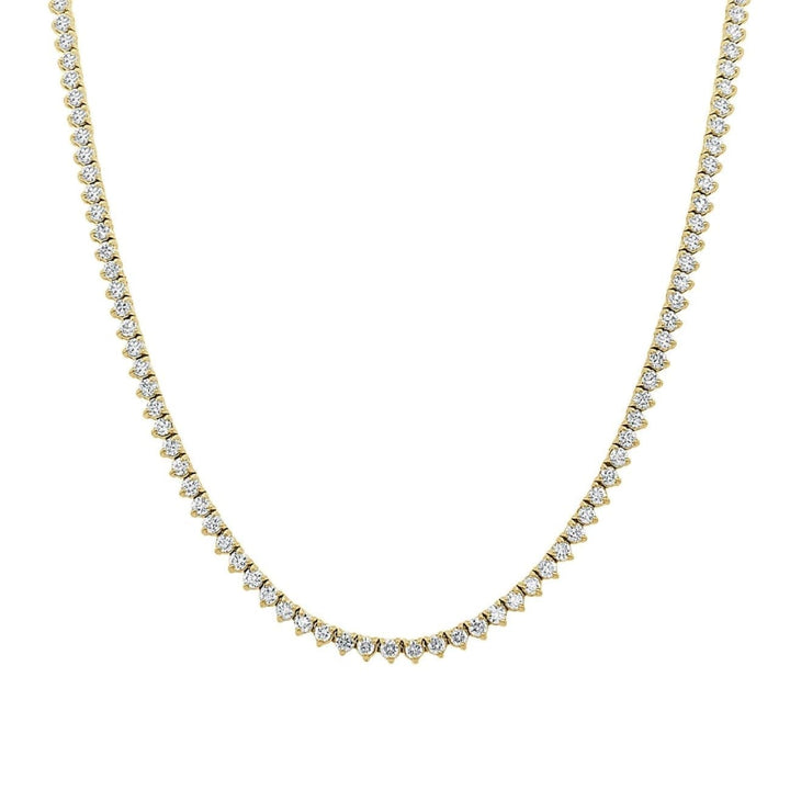 Manfredi Jewels Jewelry - Natural Diamonds Graduated Tennis Necklace in solid 14k Yellow Gold 17’’ | Manfredi Jewels