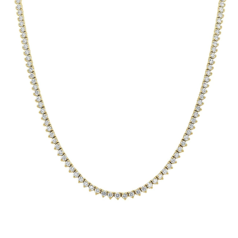 Manfredi Jewels Jewelry - Natural Diamonds Graduated Tennis Necklace in solid 14k Yellow Gold 17’