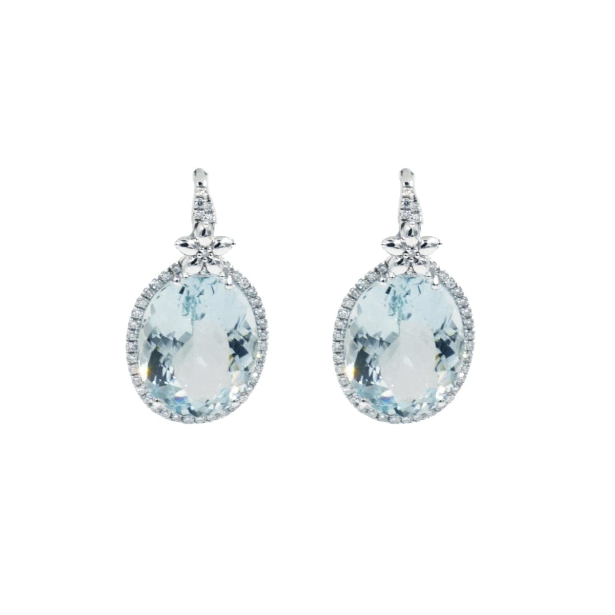 Manfredi Jewels Jewelry - Oval Aquamarine Drop Earrings | Manfredi Jewels