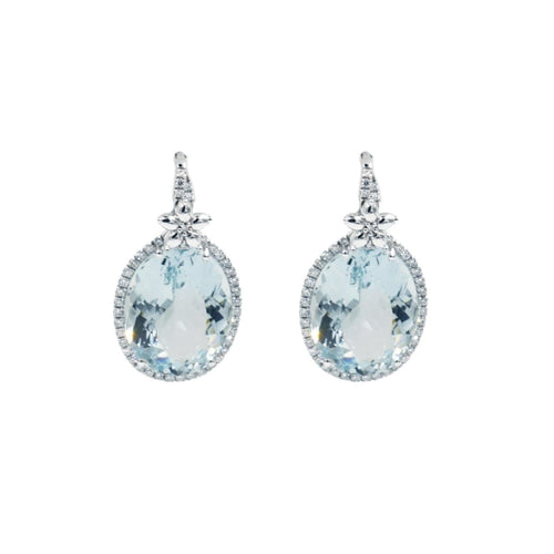 Manfredi Jewels Jewelry - Oval Aquamarine Drop Earrings