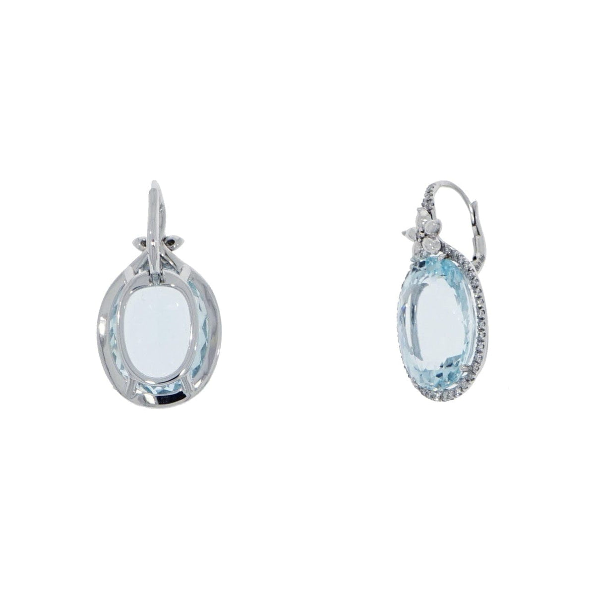 Manfredi Jewels Jewelry - Oval Aquamarine Drop Earrings | Manfredi Jewels