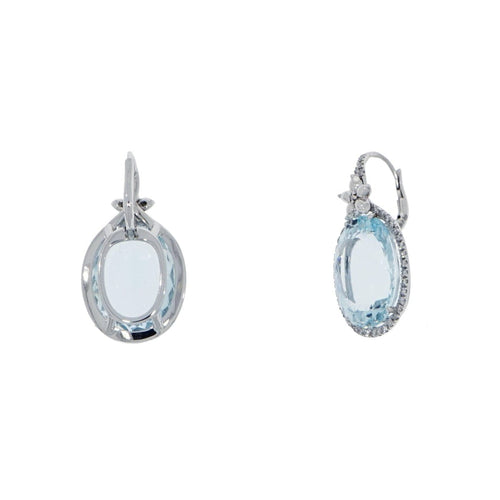 Manfredi Jewels Jewelry - Oval Aquamarine Drop Earrings
