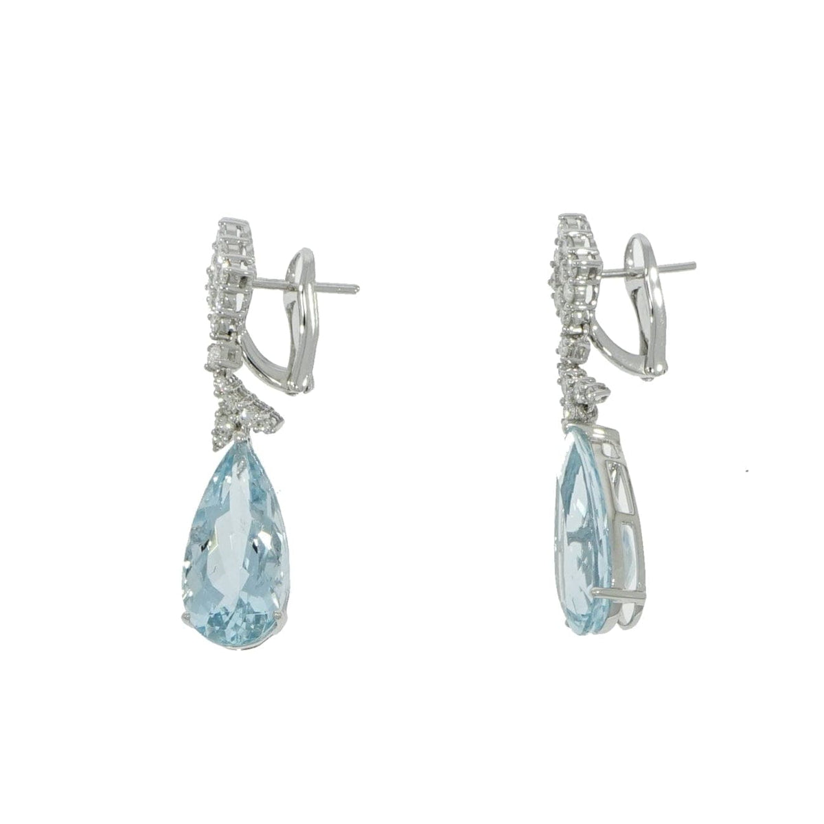 Manfredi Jewels Jewelry - Pear shaped Aquamarine Drop Earrings | Manfredi Jewels