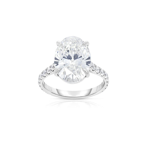 Manfredi Jewels Engagement - Platinum Oval Diamond Ring