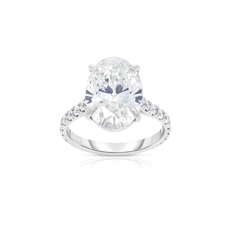 Manfredi Jewels Engagement - Platinum Oval Diamond Ring