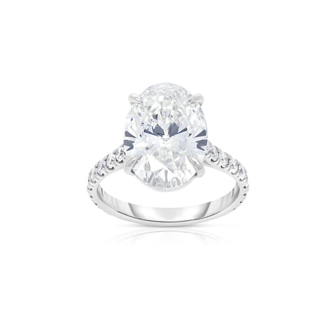 Platinum Oval Diamond Engagement Ring