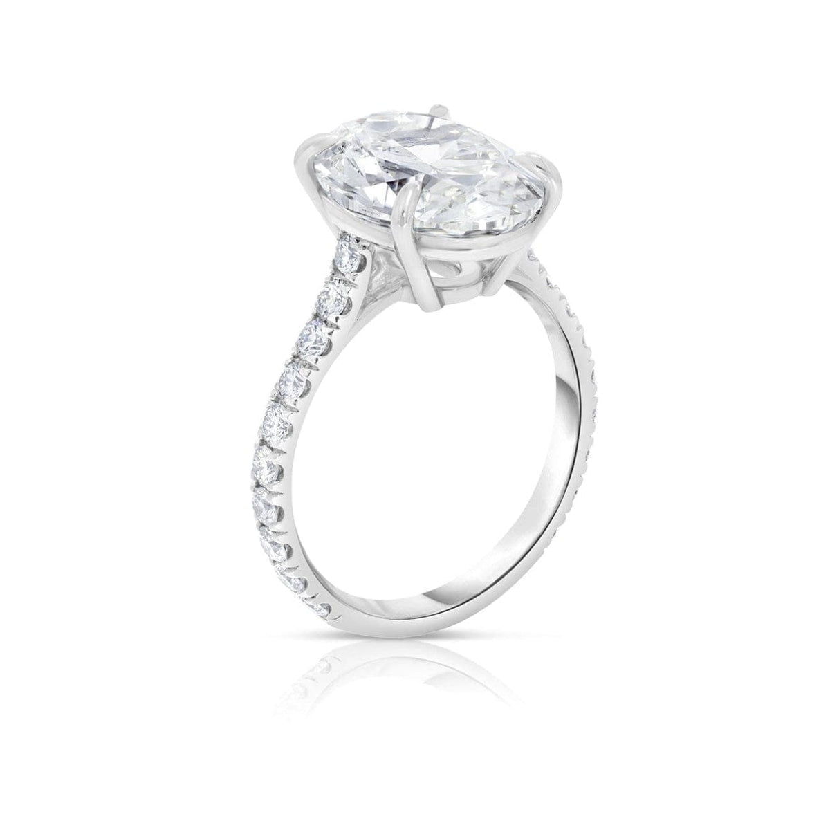 Manfredi Jewels Engagement - Platinum Oval Diamond Engagement Ring | Manfredi Jewels