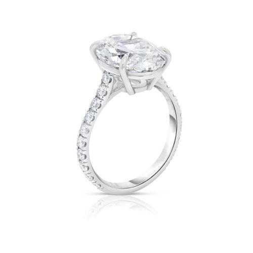 Manfredi Jewels Engagement - Platinum Oval Diamond Ring