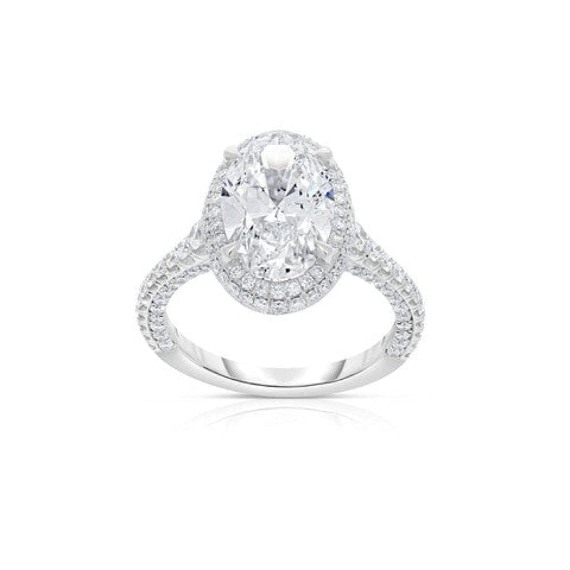 Manfredi Jewels Engagement - Platinum Oval Diamond Engagement Ring | Manfredi Jewels