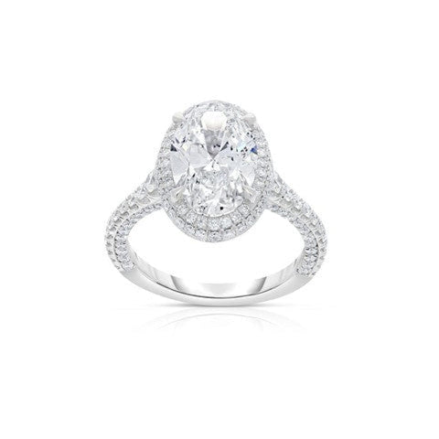 Platinum Oval Diamond Engagement Ring