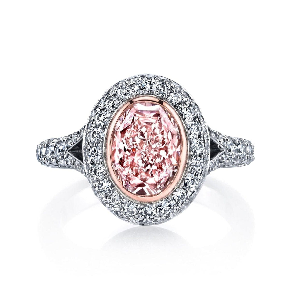 Manfredi Jewels Engagement - Platinum Oval Pink Diamond Ring | Manfredi Jewels