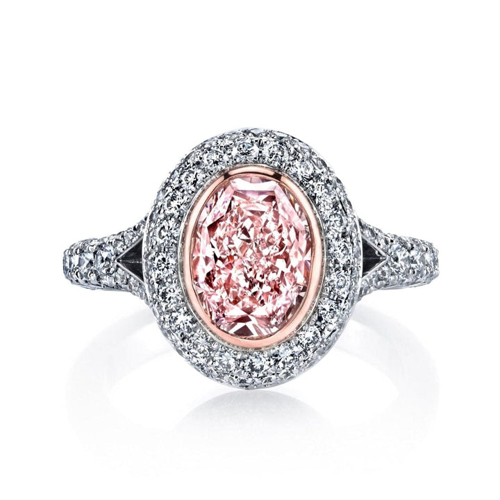 Manfredi Jewels Engagement - Platinum Oval Pink Diamond Ring | Manfredi Jewels