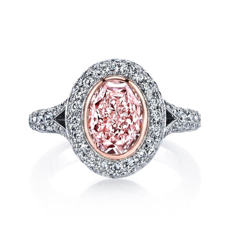 Manfredi Jewels Engagement - Platinum Oval Pink Diamond Ring | Manfredi Jewels