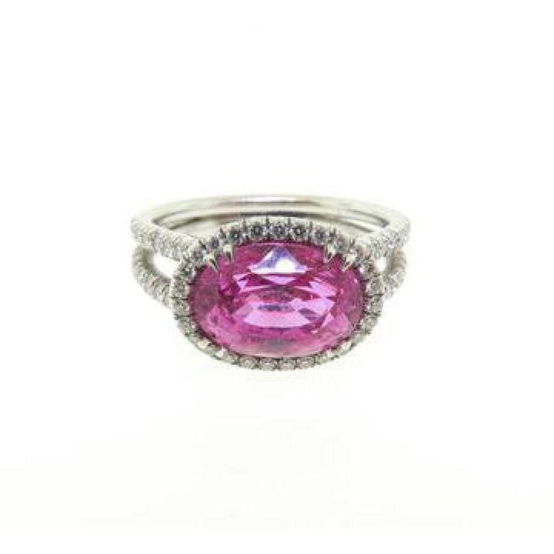 Manfredi Jewels Jewelry - Platinum Pink Sapphire and Diamond Ring
