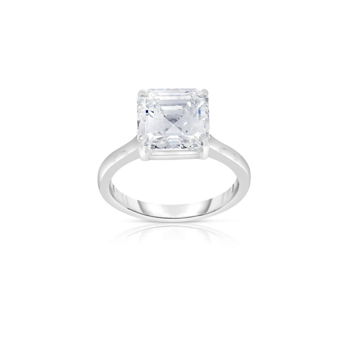 Manfredi Jewels Engagement - Platinum Square Emerald cut Diamond Engagement Ring | Manfredi Jewels