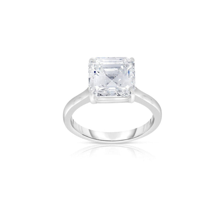 Manfredi Jewels Engagement - Platinum Square Emerald cut Diamond Engagement Ring | Manfredi Jewels